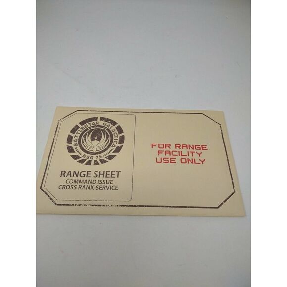 Battlestar Galactica Range Sheet Command Issue Cross Rank-Service MINT CONDITION - Picture 2 of 6